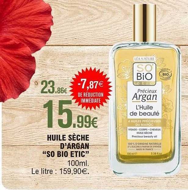 HUILE SÈCHE D’ARGAN “SO BIO ETIC”
