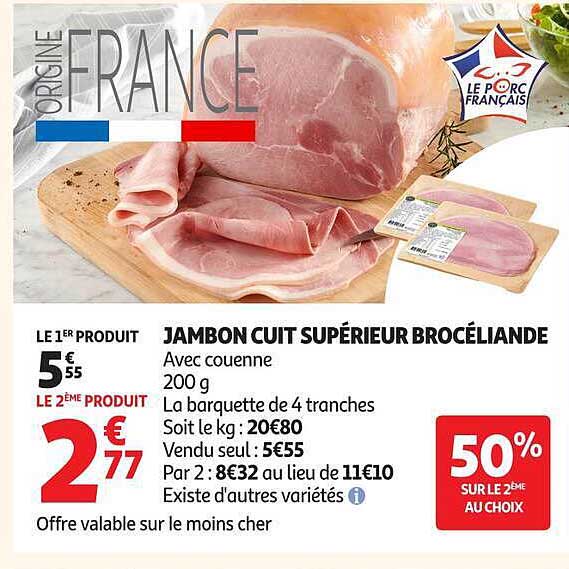 JAMBON CUIT SUPÉRIEUR BROCÉLIANDE
