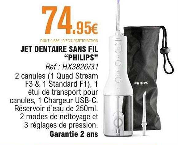 JET DENTAIRE SANS FIL "PHILIPS"