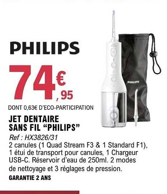 JET DENTAIRE SANS FIL "PHILIPS"