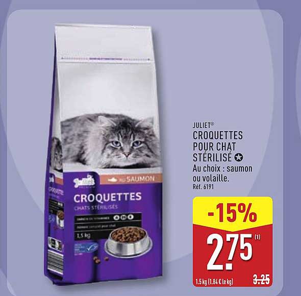 JULIET® CROQUETTES POUR CHAT STÉRILISÉ