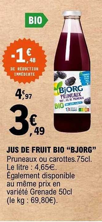 JUS DE FRUIT BIO “BJORG”
