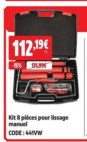 Kit 8 pièces pour lissage manuel