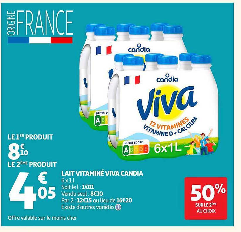 LAIT VITAMINÉ VIVA CANDIA 6x1L