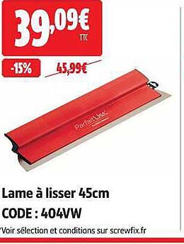 Lame à lisser 45cm