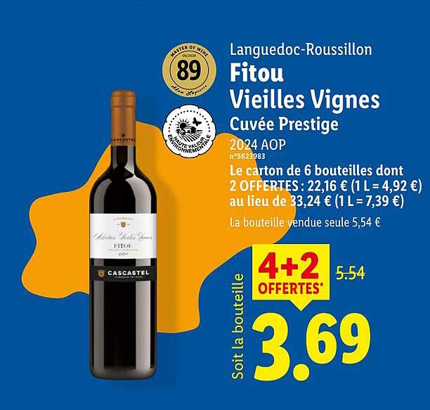 Languedoc-Roussillon Fitou Vieilles Vignes Cuvée Prestige 2024 AOP