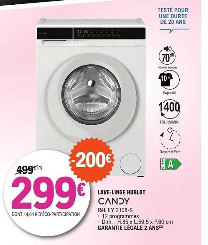 LAVE-LINGE HUBLOT CANDY
