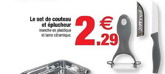 Le set de couteau et éplucheur