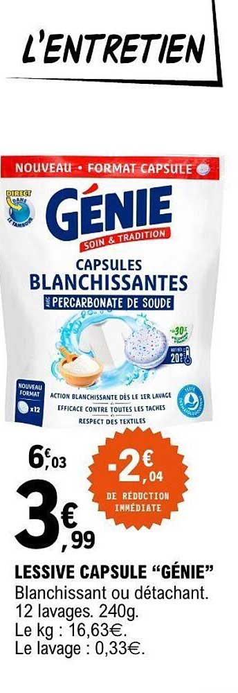LESSIVE CAPSULE “GÉNIE”