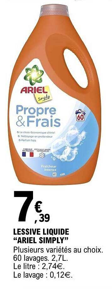 LESSIVE LIQUIDE “ARIEL SIMPLY”