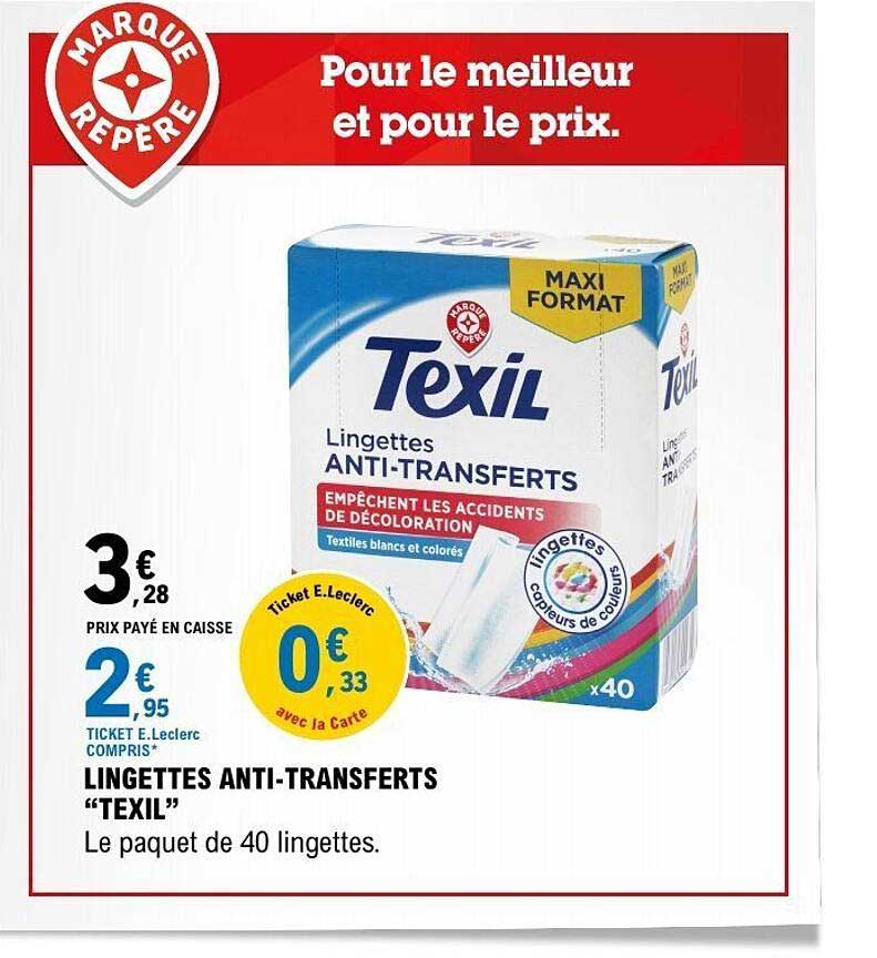 LINGETTES ANTI-TRANSFERTS “TEXIL”