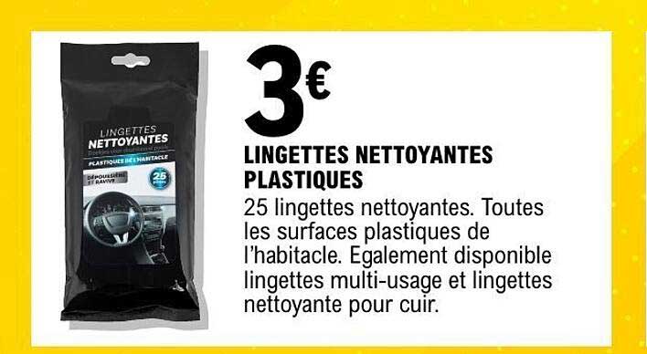 LINGETTES NETTOYANTES PLASTIQUES