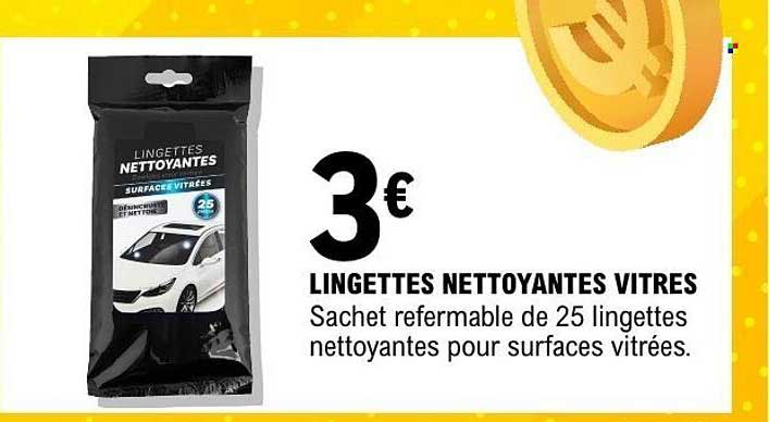 LINGETTES NETTOYANTES VITRES