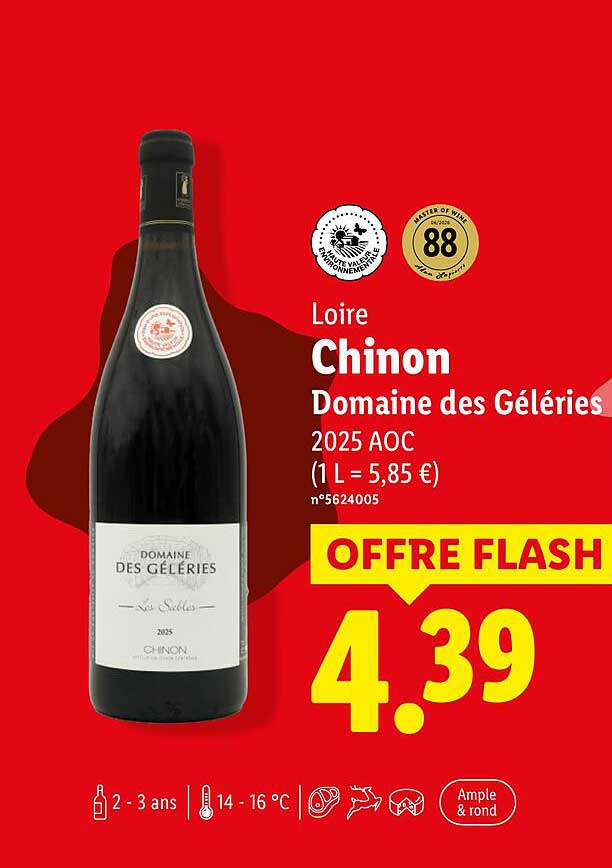Loire Chinon Domaine des Géléries 2025 AOC