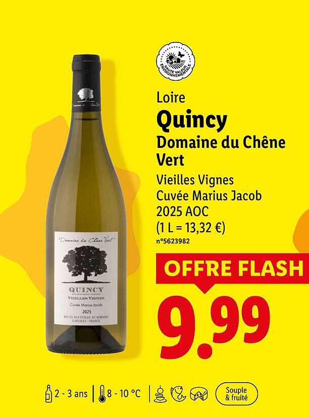 Loire Quincy Domaine du Chêne Vert Vieilles Vignes Cuvée Marius Jacob 2025 AOC