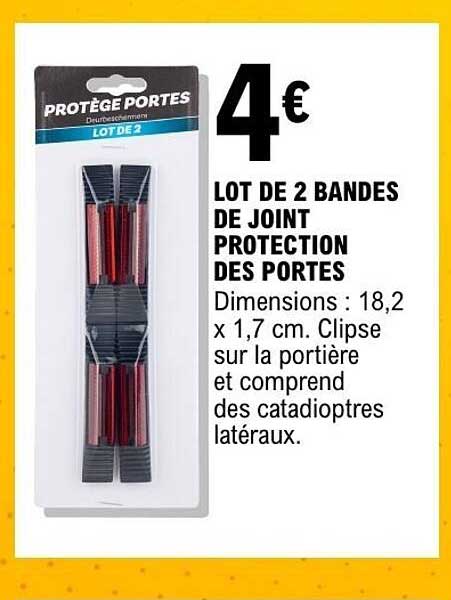 LOT DE 2 BANDES DE JOINT PROTECTION DES PORTES