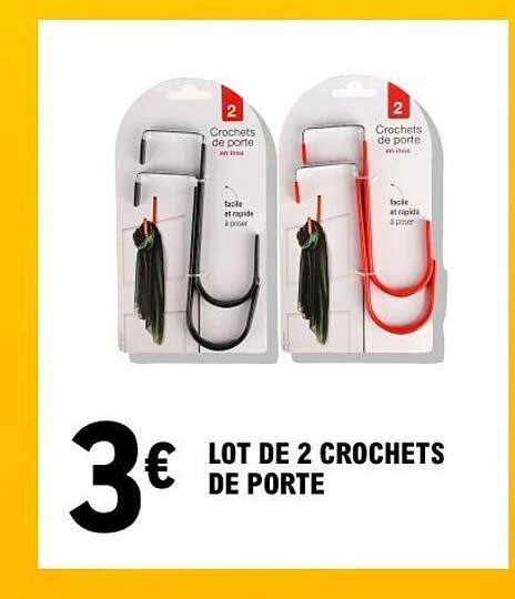 LOT DE 2 CROCHETS DE PORTE