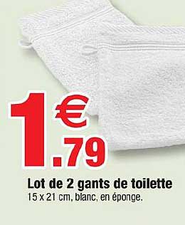 Lot de 2 gants de toilette