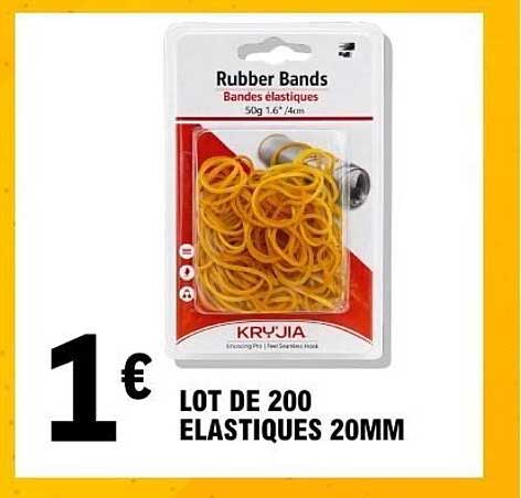 LOT DE 200 ELASTIQUES 20MM