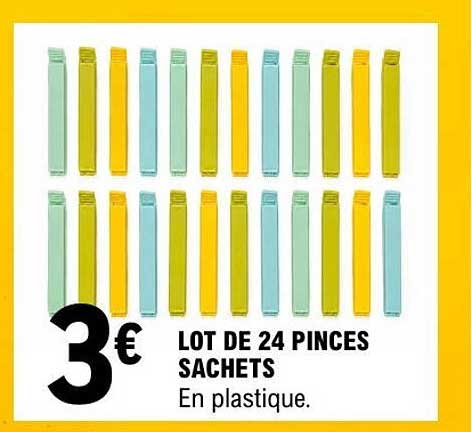 LOT DE 24 PINCES SACHETS