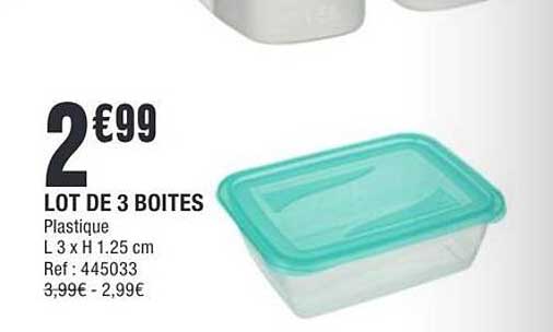 LOT DE 3 BOITES