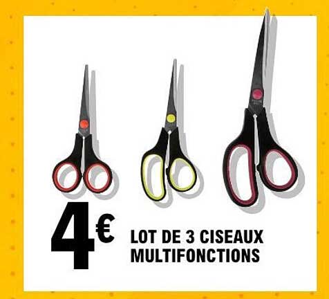 LOT DE 3 CISEAUX MULTIFONCTIONS