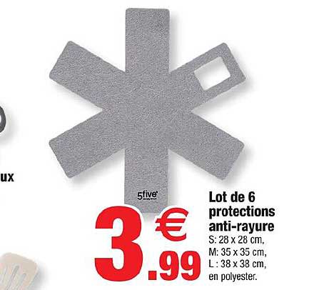 Lot de 6 protections anti-rayures