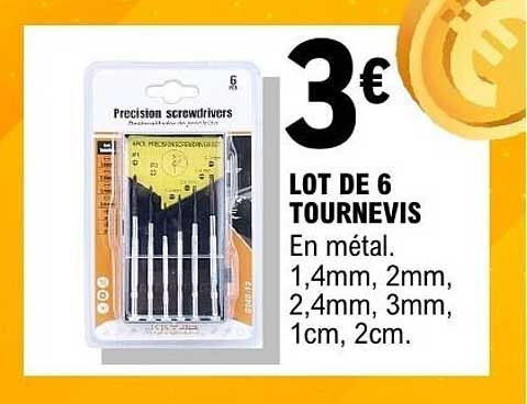 LOT DE 6 TOURNEVIS