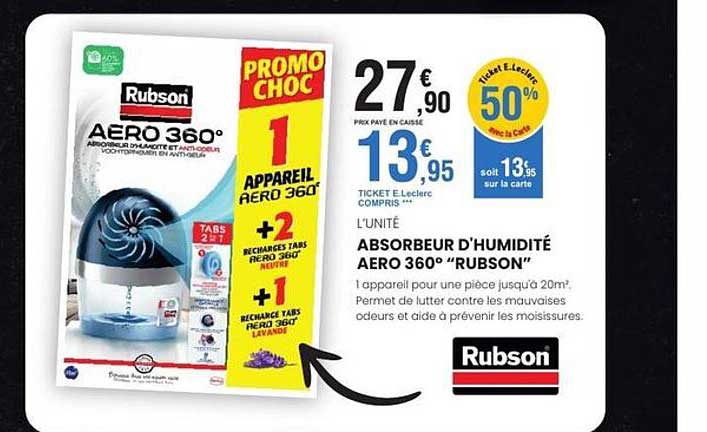 L’UNITÉ ABSORBEUR D’HUMIDITÉ AERO 360° “RUBSON”
