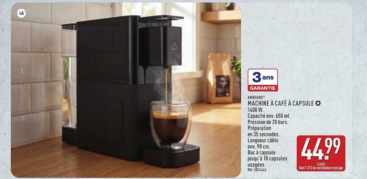 MACHINE À CAFÉ À CAPSULE