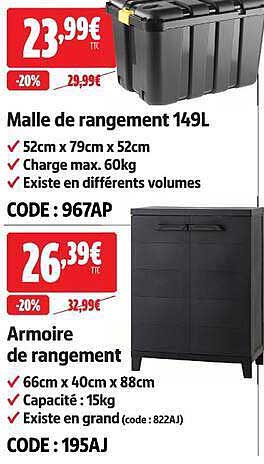 Malle de rangement 149L