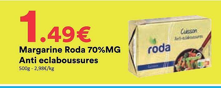 Margarine Roda 70%MG Anti eclaboussures