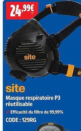 Masque respiratoire P3 réutilisable