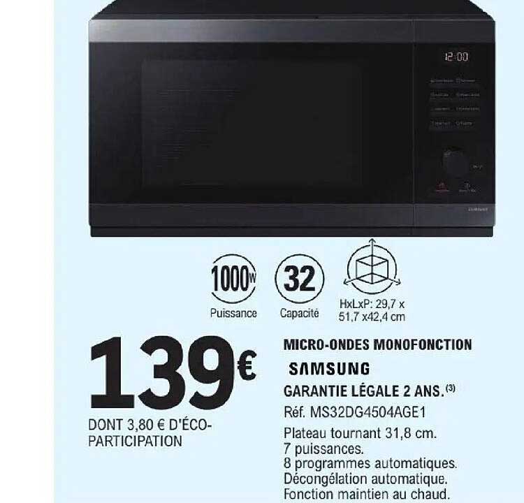 MICRO-ONDES MONOFONCTION SAMSUNG