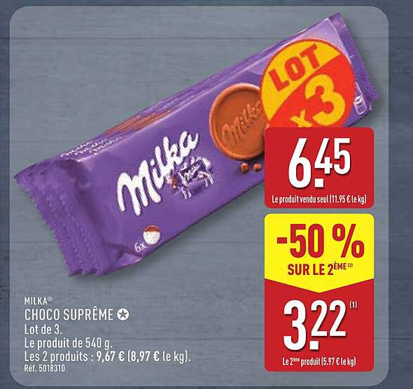 MILKA® CHOCO SUPRÊME Lot de 3.