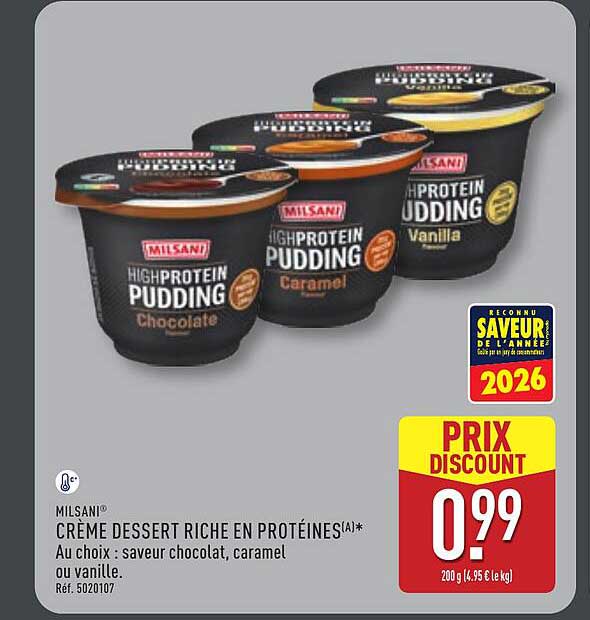 Milsani Crème dessert riche en protéines