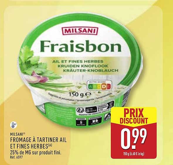 MILSANI® FROMAGE À TARTINER AIL ET FINES HERBES(A)