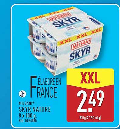 MILSANI® SKYR NATURE 8 x 100 g. Réf. 5024985
