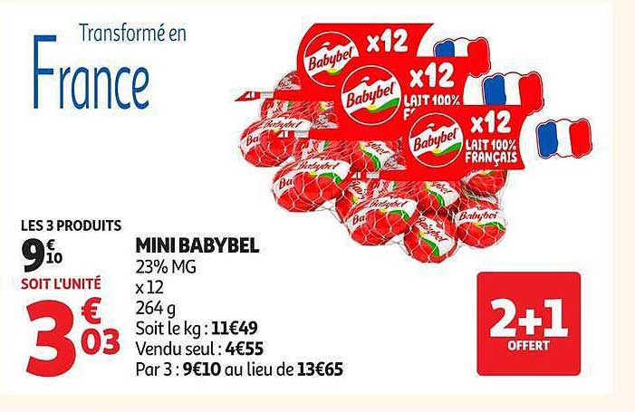 MINI BABYBEL 23% MG x12 264 g