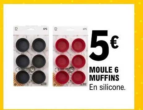 MOULE 6 MUFFINS En silicone.