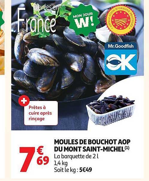 MOULES DE BOUCHOT AOP DU MONT SAINT-MICHEL