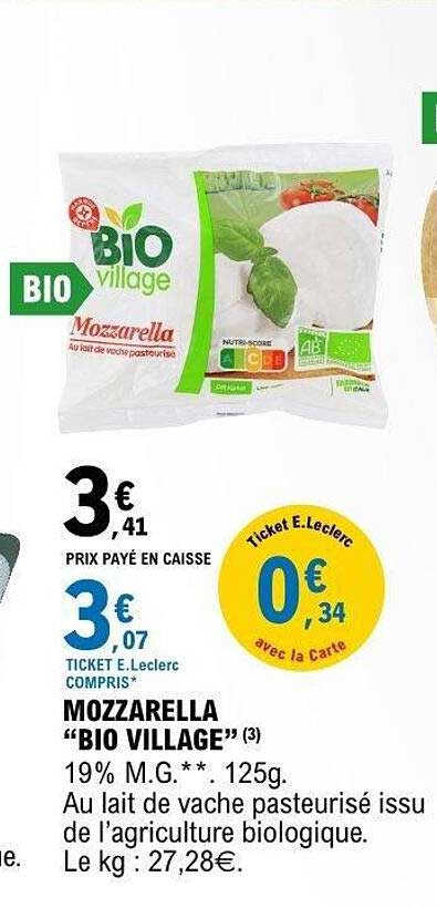 MOZZARELLA “BIO VILLAGE”