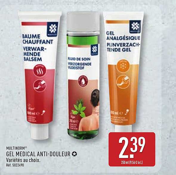 MULTINORM® GEL MEDICAL ANTI-DOULEUR Variétés au choix.