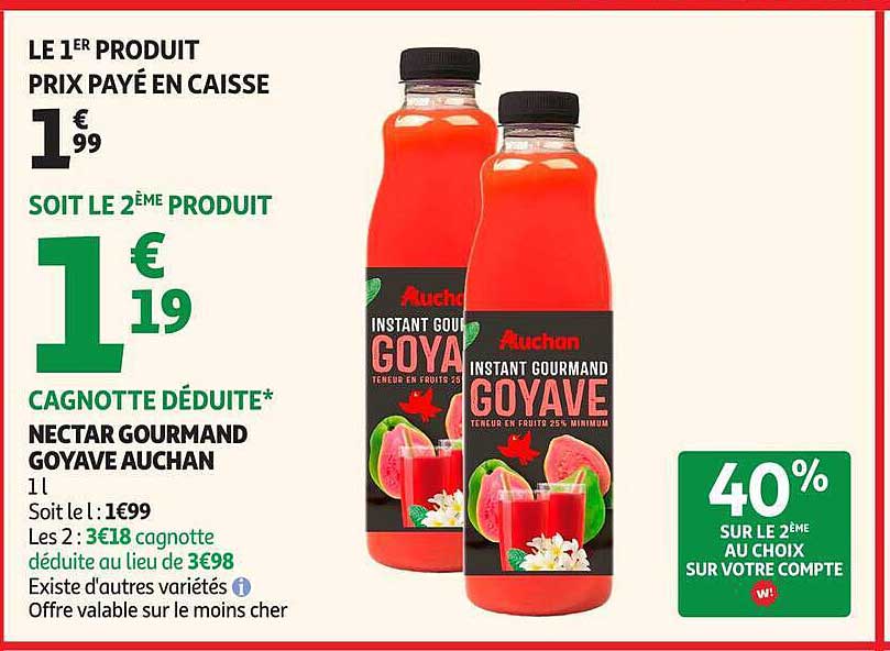 NECTAR GOURMAND GOYAVE AUCHAN
