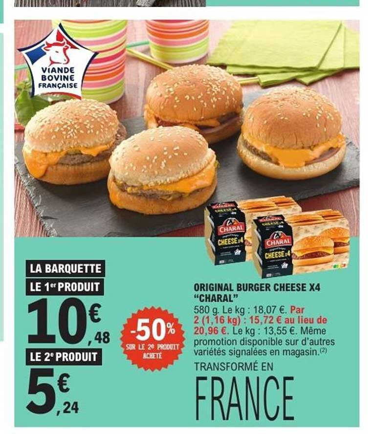 ORIGINAL BURGER CHEESE X4 "CHARAL"
