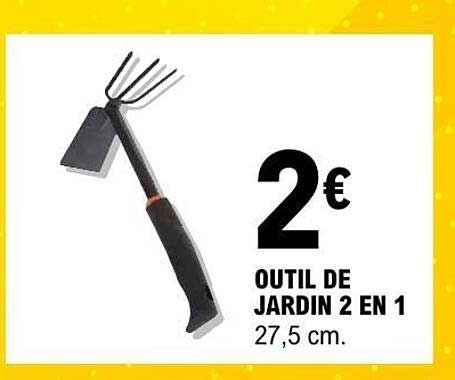 OUTIL DE JARDIN 2 EN 1 27,5 cm.