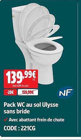 Pack WC au sol Ulysse sans bride