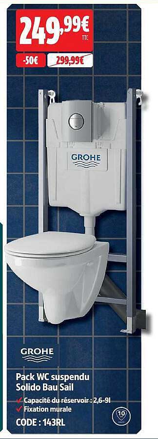 Pack WC suspendu Solido Bau Sain