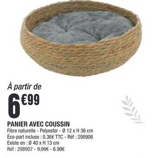 PANIER AVEC COUSSIN