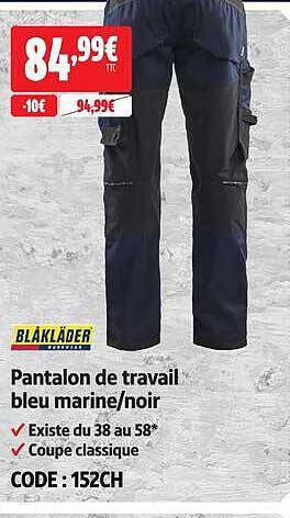 Pantalon de travail bleu marine/noir